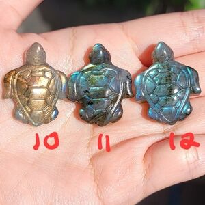 NEW 1" x 1.16" LABRADORITE TURTLE